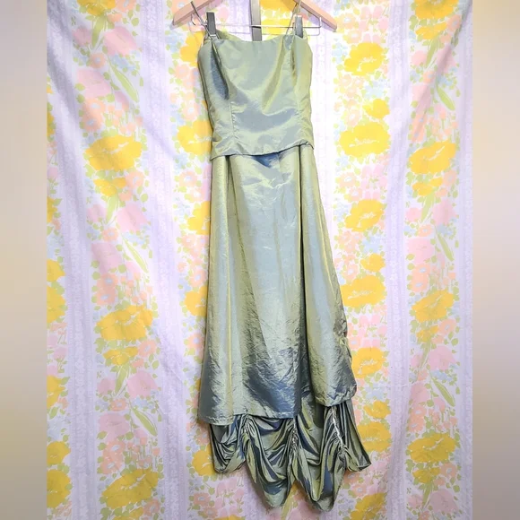 blondie nites 90s prom dress Stella Glitter Pinch Tie Back Ballgown main image 1